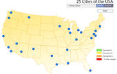 25 Städte in den USA