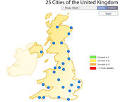 25 Städte in Großbritannien