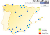 25 Städte in Spanien