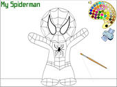 Malbild Spiderman Anzug