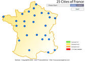 25 Städte in Frankreich