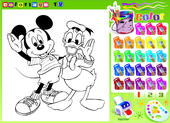 Malbild Donald Duck und Mickey Maus